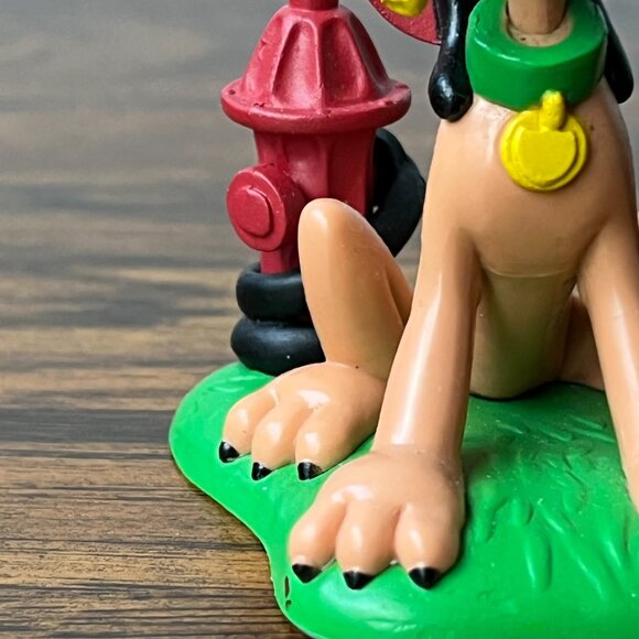 Disney Pluto Fireman Firefighter PVC Figure Cake Topper Hydrant Water Hose - Picture 9 of 14